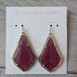 Kendra Scott Alex Earrings Gold And Burgundy Illusion